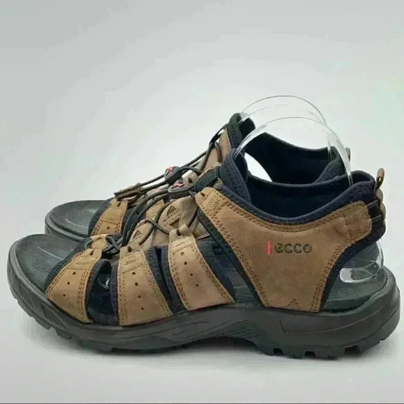 Ecco mens 44 10.5 brown leather walking outdoors main image 10